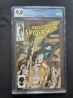 Buy Amazing Spider-Man #294 CGC 9.0 White Pages Death Of Kraven The Hunter 1987 • 103.94£