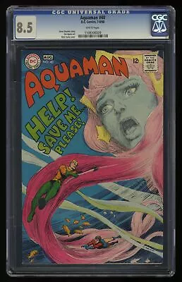 Buy Aquaman #40 CGC VF+ 8.5 White Pages DC Comics 1968 • 151.31£