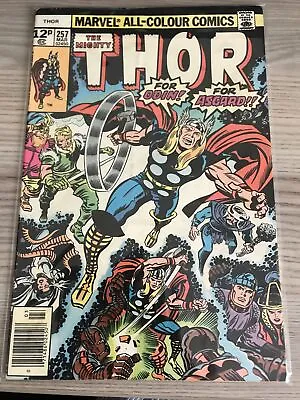 Buy Mighty Thor Issue 257 Jack Kirby Cover Bronze Age Vintage Marvel Comics 1977 Fr • 9.99£