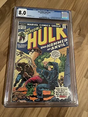 Buy Incredible Hulk 182 CGC 8.0 White Pages - 3RD APPEARANCE OF WOLVERINE!!!! • 804.28£