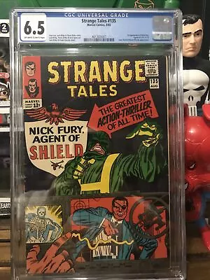 Buy Strange Tales #135 CGC 6.5 OW/White 1st Appearance Of Nick Fury Agent Of Shield • 239.38£