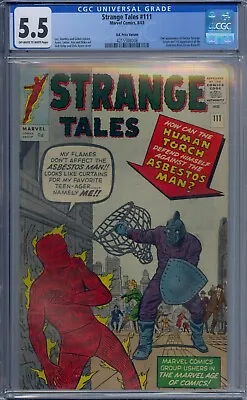 Buy Strange Tales #111 Cgc 5.5 Human Torch Doctor Strange U.k. Price Variant • 553.42£