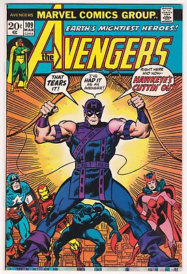 Buy Avengers #109 Very Fine Plus 8.5 Captain America Black Panther Hawkeye Quits • 23.98£