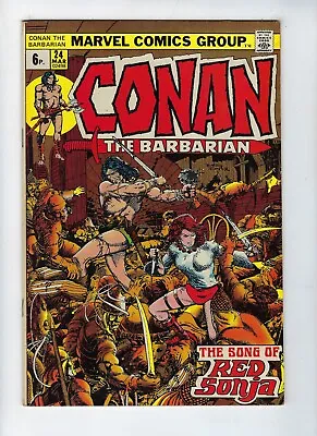 Buy CONAN THE BARBARIAN # 24 (1st Full Appearance Of RED SONJA, 1973) • 79.95£