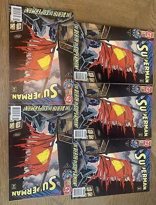 Buy Lot Of 5 Copies Superman #75 Death Of Superman KEY ISSUE Comic Books Near Mint • 85.80£