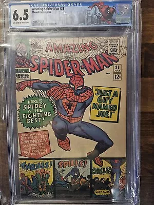 Buy Amazing Spider-Man #38 Marvel Comics 1966 CGC 6.5 2nd Cameo Appearance Of Mary • 160.86£