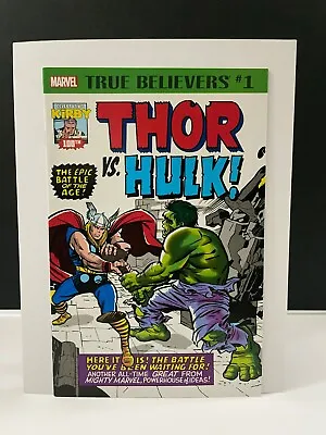 Buy True Believers 100th Kirby Thor Vs Hulk #1 Marvel Comics 2017 VHTF NM See Pics • 12.66£