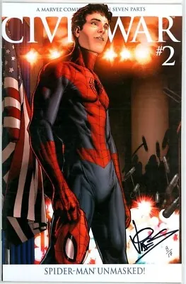 Buy Civil War #2 Variant Dynamic Forces Signed Dexter Vines Coa Ltd 17 Marvel Comics • 24.95£