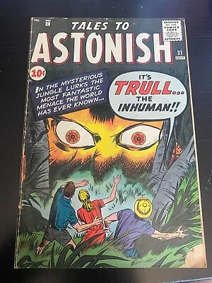 Buy Marvel Tales To Astonish #21 Hulk Prototype Lee/Kirby/Ditko 1961 VG Key Comic • 200.88£