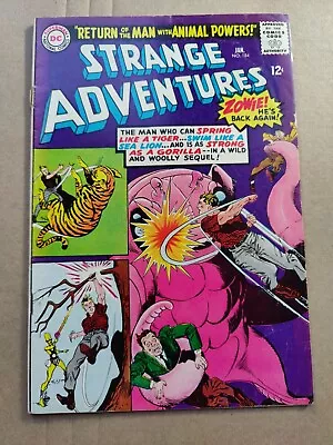 Buy Strange Adventures #184 2nd Appearance Animal Man Not In Costume DC 1966 GD/VG • 15.18£