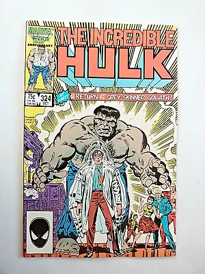 Buy Incredible Hulk 324 Marvel Comics Copper Age 1986 VFN+ Grey Hulk Returns • 12.50£