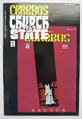 Buy Cerebus Church & State #1 - Aardvark Venaheim Inc February 1991 F/VF 7.0 • 4.45£