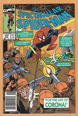 Buy Spectacular Spider-Man #177 - Corona - Newsstand - VF • 3.90£