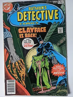 Buy Detective Comics #478 Batman Vs Clayface III 1978 UK Pence Variant (see Photos) • 6£