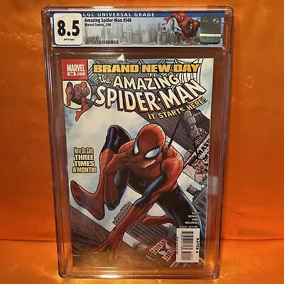 Buy Amazing Spider-Man #546A McNiven 1st Printing CGC 8.5 2008 • 31.62£