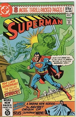 Buy DC Comics 'Superman' #353 Nov 1980, UK Release 15 Pence, Bruce Wayne, VG / Fine • 3.95£
