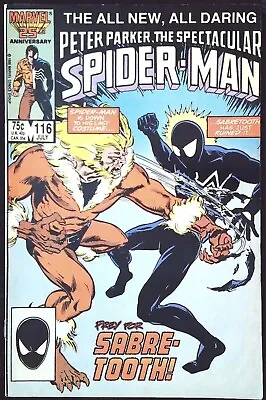 Buy SPECTACULAR SPIDER-MAN #116 (1976) VF/NM MARVEL 1st App FOREIGNER • 11.95£