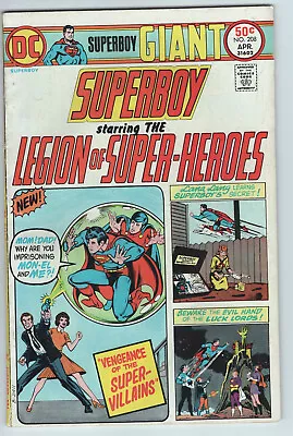 Buy SUPERBOY #208 - 3.5 - OW-W - Legion Of Super-Heroes VS Super-Villains - 68 Pages • 3.95£