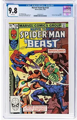 Buy Marvel Team-Up #124 CGC 9.8 Spider-Man & Beast 1982 White Pages Amazing X-Men • 149.71£