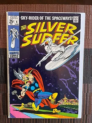 Buy Silver Surfer # 4 (Marvel, 1969) Classic Sal Buscema Cover • 374.98£