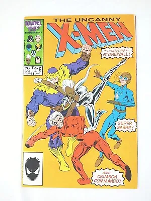 Buy The Uncanny X-Men #215 1st Crimson Commando Stonewall (1987 Marvel Comics) VF/NM • 4.72£