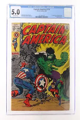 Buy Captain America #110 - Marvel Comics 1969 CGC 5.0 1st Appearance Of Madame Hydra • 95.71£