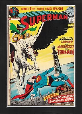 Buy Superman #249 (1972): Origin And 1st Appearance Terra-Man! Bronze Age DC! FN+! • 17.64£