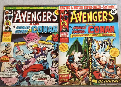 Buy The Avengers Comics # 97 And # 98 - The Savage Sword Of Conan 1975 • 4£