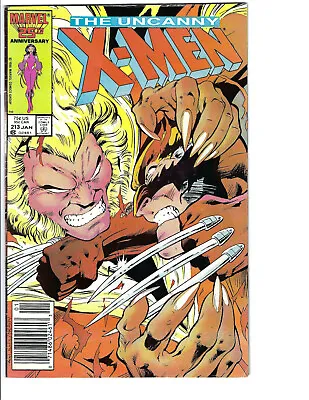 Buy X-Men #213 - Sabretooth Vs Wolverine Mutant Massacre (VF) • 15.77£