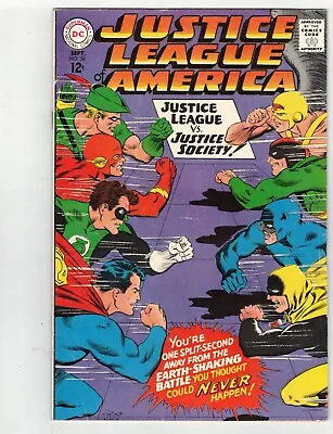 Buy Justice League Of America 56 Fantastic JLA Vs JSA Battle Cover,   FN+ • 15.77£