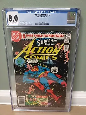 Buy ACTION COMICS #513 CGC 8.0  Superman DC Comics  1980 **FREE SHIPPING** 🇺🇸🇺🇸 • 39.53£