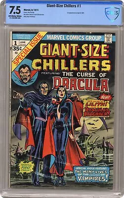 Buy Giant Size Chillers Featuring Dracula #1 CBCS 7.5 1974 21-3404D8E-009 • 313.24£