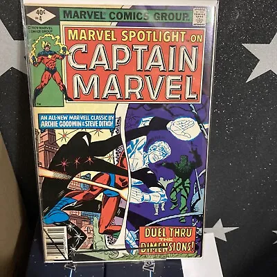 Buy 1979 MARVEL SPOTLIGHT ON CAPTAIN MARVEL #4 Duel Thru The Dimensions ! MC Comics • 2.85£