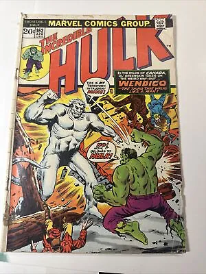 Buy 🔑 Incredible Hulk #162 - 1st App WENDIGO 1972 Marvel Key Appearance • 22.86£