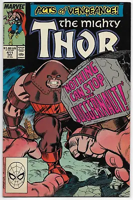 Buy The Mighty Thor #411 Marvel DeFalco Frenz Sinnott 1989 1st New Warriors FN/VFN • 16.50£