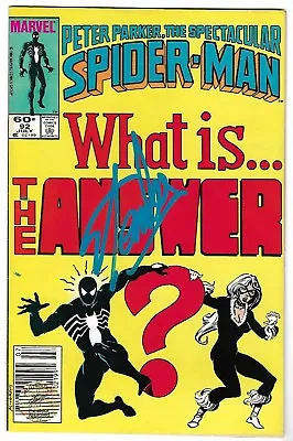 Buy Stan Lee Signed SPECTACULAR SPIDER-MAN #92 Marvel Comics 1984 W/ Hologram • 316.24£
