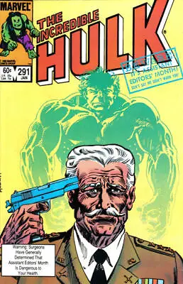 Buy INCREDIBLE HULK #291 VF, Direct, Marvel Comics 1984 Stock Image • 6.32£