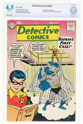 Buy Detective Comics #265 CBCS 4.5 🌟 Batman Origin Expanded 1959 1st HUMAN FALCON • 95.93£