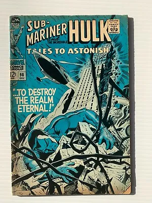 Buy Tales To Astonish #98 1967 Sub-Mariner And The Incredible HULK • 40.21£