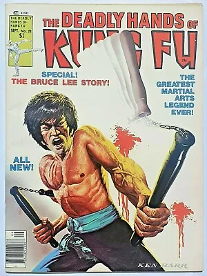Buy Deadly Hands Of Kung Fu 28 1974 Marvel Magazine 1st App Of Bruce Lee In A Comic • 54.99£