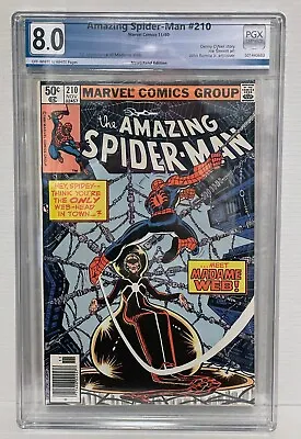 Buy Amazing Spider-Man #210 PGX 8.0 1980 1st App. Madame Web, Newsstand • 55.97£