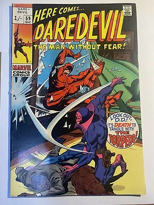 Buy DAREDEVIL #59 Silver Age Gene Colan Marvel Comics 1969 UK Price VF • 19.95£