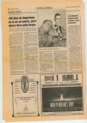 Buy George Perez Personal Collection Newspaper Clipping With Article About Mr. Perez • 23.75£