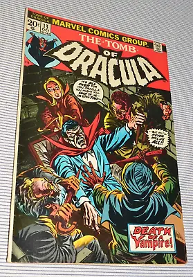 Buy Vtg Tomb Of Dracula #13 Blade 3rd Appearance/Origin Marvel 1973 Mid-Grade • 72.31£