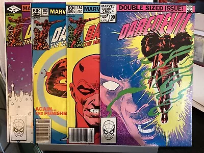 Buy 4 Comic Lot Daredevil #182 183 184 190 Marvel 1982-83 Frank Miller Punisher • 19.79£