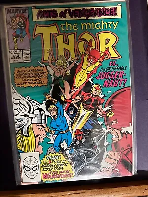Buy Mighty Thor #412 Comic Marvel 1989 1st App New Warriors Acts Of Vengeance Frenz • 15.77£