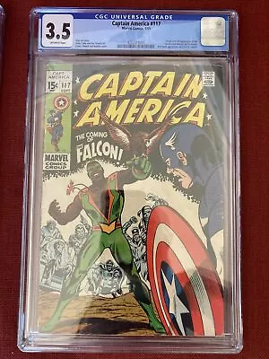 Buy Captain America #117 1st App. And Origin Falcon GCG 3.5 15 Cent Marvel Comic • 150.21£