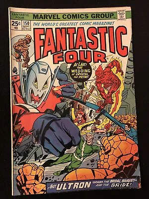 Buy Fantastic Four 150 4.0 4.5 Marvel 1974 Wedding Pq • 10.26£