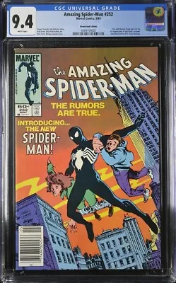 Buy Amazing Spider-Man #252 CGC 9.4 NEWSSTAND 1st Black Costume! Marvel 1984 • 244.96£
