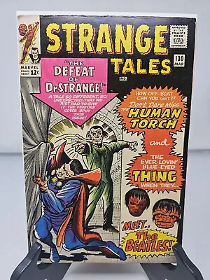 Buy STRANGE TALES #130- Marvel 1965 Doctor Strange 1ST Appearance The Beatles 5.5 • 36.36£